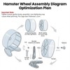 Hamster Wheel, 8.7" Super-Silent Exercise Wheels, Dual-Bearings Quiet Spinner Running