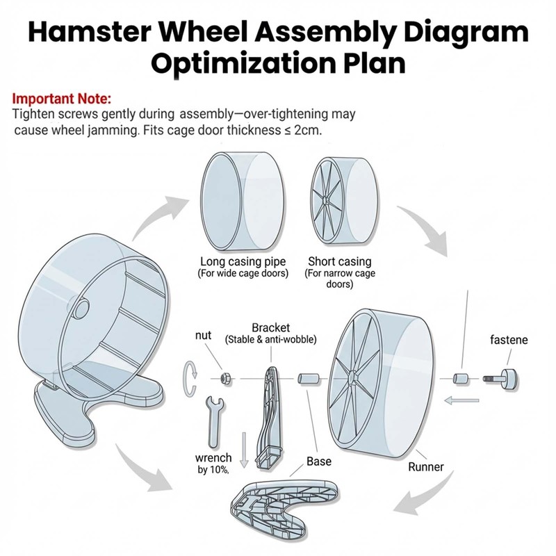 Hamster Wheel, 8.7" Super-Silent Exercise Wheels, Dual-Bearings Quiet Spinner Running