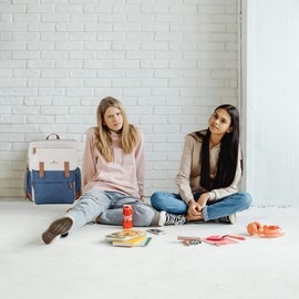 Ramhorn Diaper Bag Multifunction Travel Backpacks for Mom with Insulated Pockets and Laptop Compartment, grey