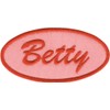 Betty Name Tag - Embroidered Iron on Patch