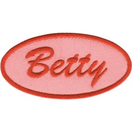 Betty Name Tag - Embroidered Iron on Patch