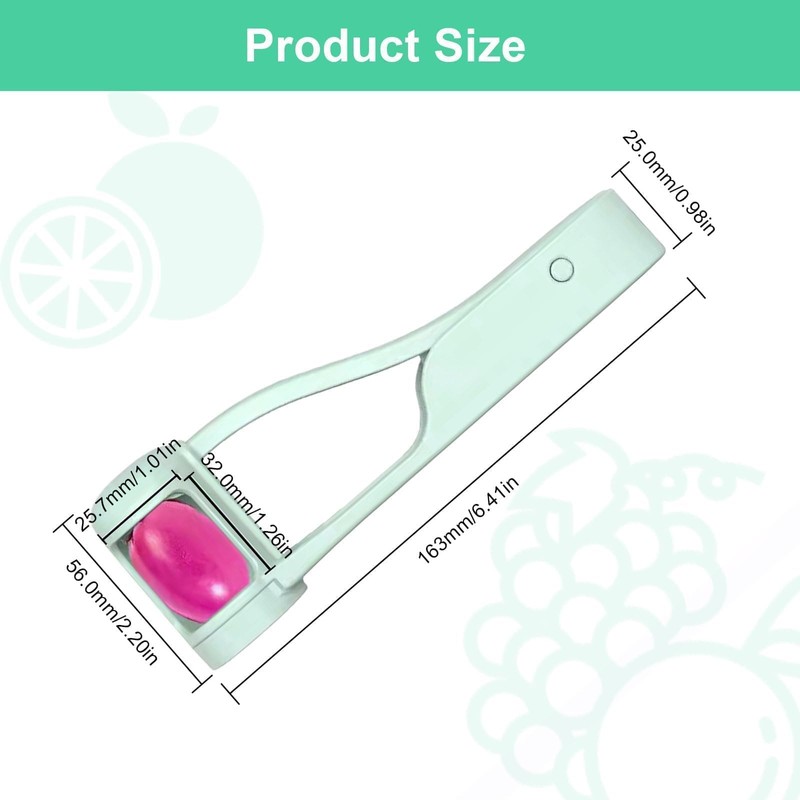 LERANXIN Fruit Slicer Stainless Steel Grape Slicer with 4 Column