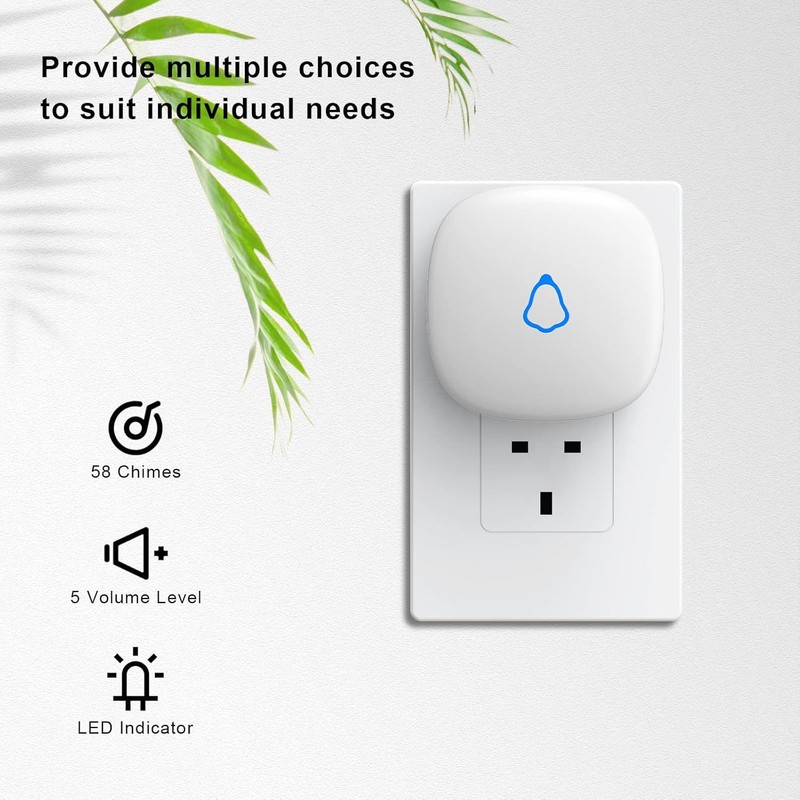 Door Chime, METAK Wireless Door Open Contact Sensor Alarm with
