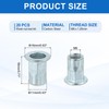 sourcing map 20Pcs M8 x 18mm Rivet Nut Thread Half