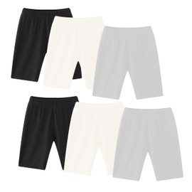 Coralup Girls Shorts Bike Shorts Summer Solid Color Pack of 6