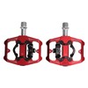 Dual Function Bicycle Pedal Flat Clipless Cleats 3 Sealed Bearings