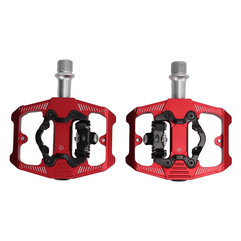 Dual Function Bicycle Pedal Flat Clipless Cleats 3 Sealed Bearings