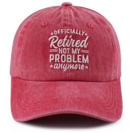 Nxizivmk Retirement Gifts for Women Men, Retirement Party Decorations Hats, Funny Officially Retired Birthday Hat, Adjustable Cotton Old Man Baseball Cap for Grandparent Coworker Friend Nurse Teacher