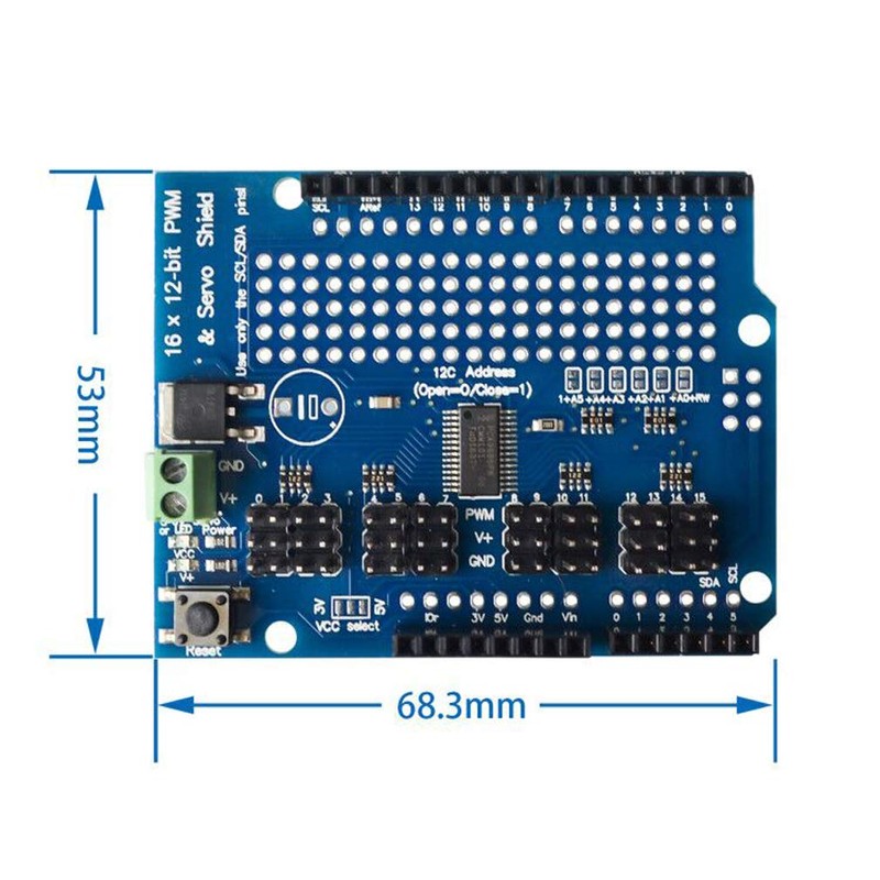 HiLetgo PCA9685 Servo Shield PCA9685 16 Channel 12-bit PWM Servo