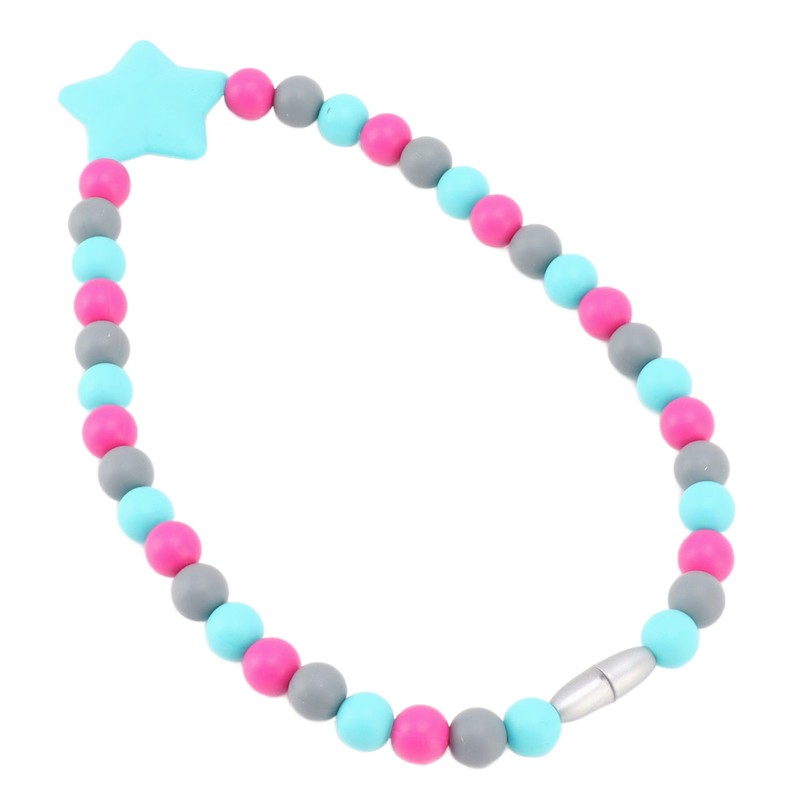 Silicone Baby Teething Necklace Soft Flexible Safe Infant Toddler Teether