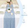 6 Packs Cheesecloth Table Runner,Dusty Blue Table Runner,Gauze Boho Rustic