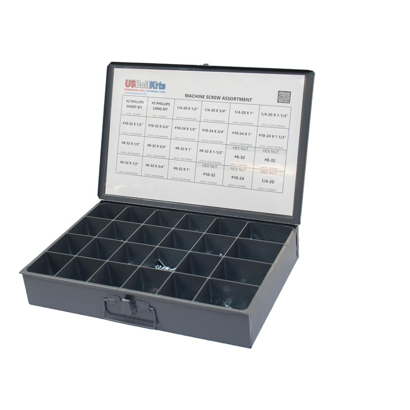 Machine Screw Assortment Kit Includes Phillips Bits-2,410 Piece Phillips Pan
