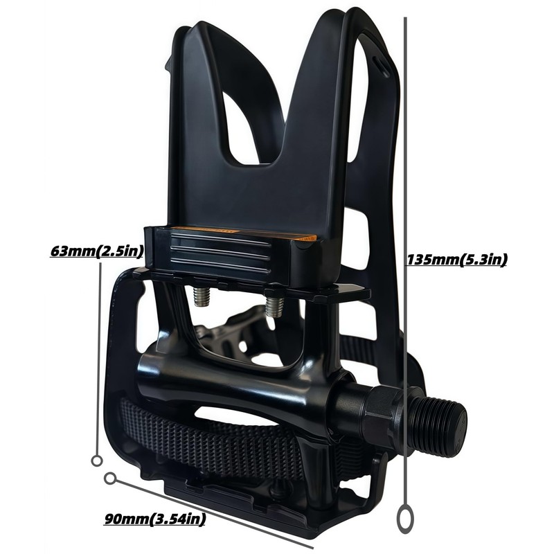 COZYROOMY Ultra-Lightweight Bike Pedals with Toe Clips & Straps |