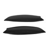 2Pcs Headlights Eyelids Cover Lamp Sticker Carbon Fiber Pattern Replacement