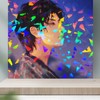 GETRIC Holographic Sticker Paper 8.3x11.7 Inch Clear Vinyl Self Adhesive