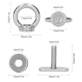 Kayak Rail Track Mount Tie Down Eyelet Track Rail Adapter for Fishing Kayaks Boat for Kayaks Canoes Boats Rails