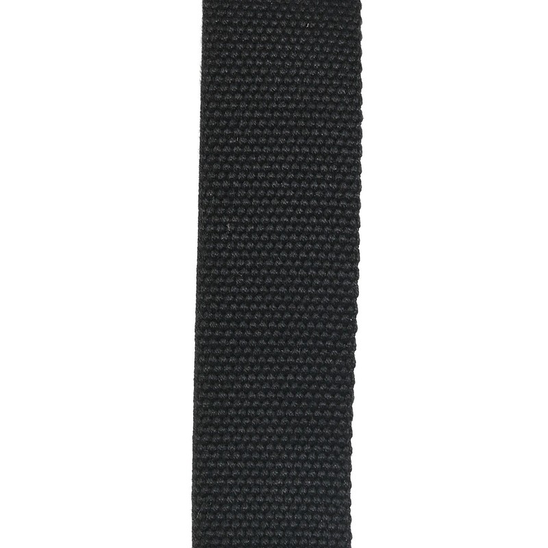 HC Men's Premium Leather Belt with Fabric Insert - black