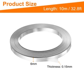 HARFINGTON Pure Nickel Strip 0.15 x 6mm 32.8ft 99.6% Nickel Solid Pure Nickel Strips for Lithium Battery Packs Car Nickel Solder Tap for Cell Battery Pack Spot Welding and Soldering