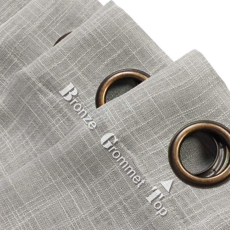 VOILYBIRD Palma Linen Textured Semi Sheer Curtains for Living Room