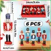 DAHAN 6 Piezas Cascanueces Navideños, Juego de Adornos de Cascanueces