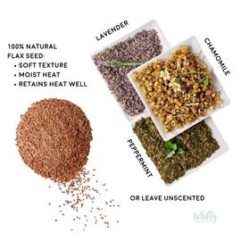 Large Microwave Heating Pad with Flax Seed, Scented or Unscented, Good For Back Pain or Cramps, Moist Heat Therapy or Ice Pack, Microwavable Bean Bag, 6" x 12" (Peach Floral, Chamomile)