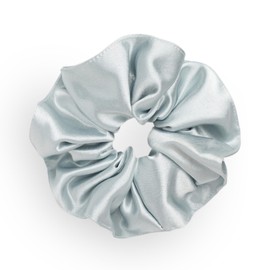 SXQLYH Hair Bobbles Satin Elastics, Hair Scrunchie Pearlescent Satin, Thick Soft Comfortable Satin Hair Scrunchie 14 cm, Scrunchies Ponytail Holder Winter Hair Bobble for Women Thick Long Hair (Blue)