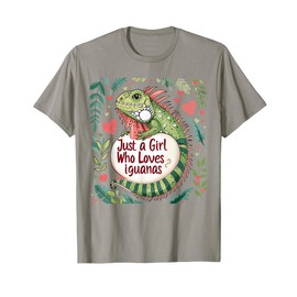 Funny Iguana Lovers Women Gift Just A Girl Who Loves Iguanas T-Shirt