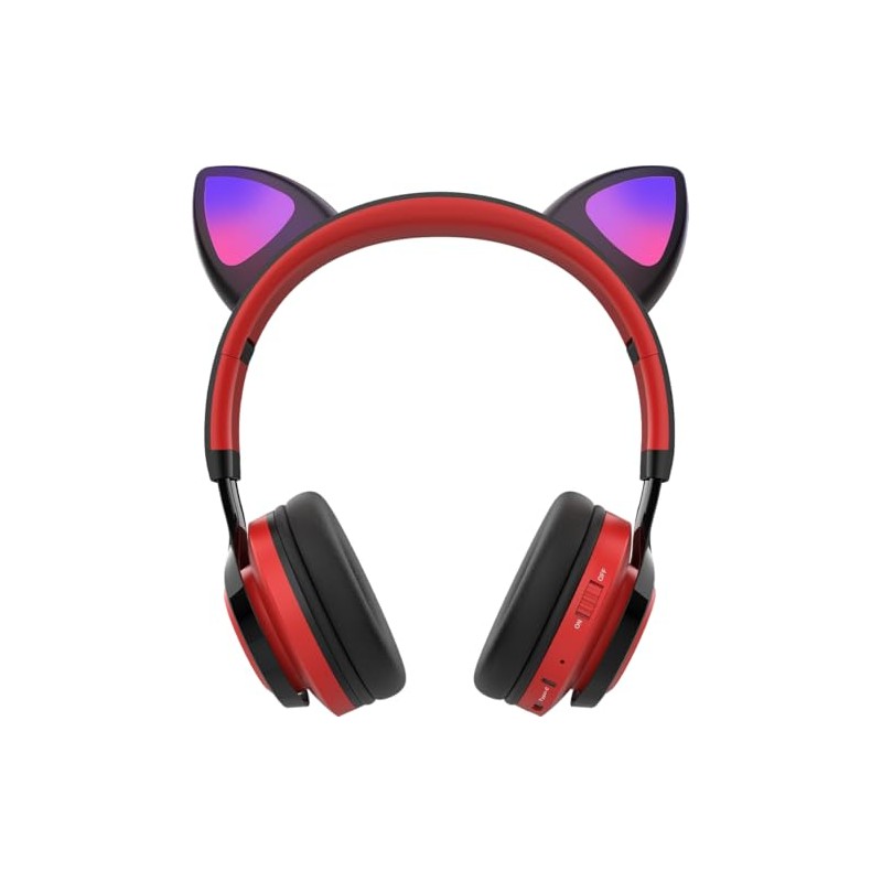 Riwbox CT-7 Cat Ear Bluetooth Headphones, LED Light Up Bluetooth