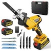 RAYLEEY Cordless Reciprocating Saw, Brushless Motor, 2x4000mAh Battery, 8 Saw