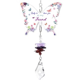Butterfly Fridend Gifts, Crystal Suncatcher Gifts Best Friend Birthday Gifts Christmas Anniversary Graduation Gifts