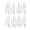 8Pcs Wall Self Adhesive Curtain Hooks White Reusable Plastic Curtain