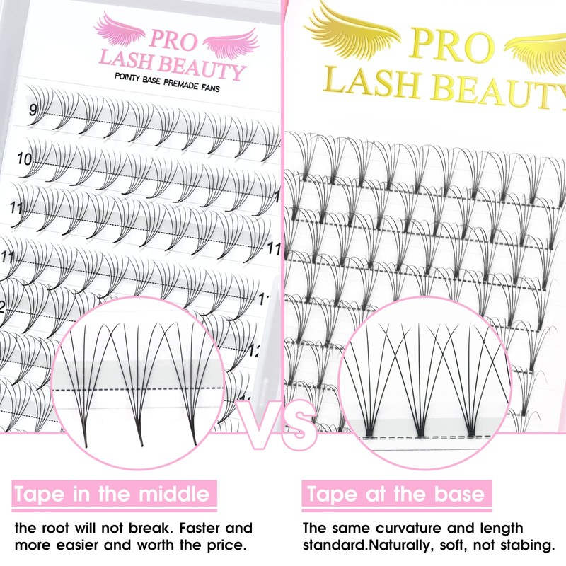 Ready-to-Use Eyelash Fans 6D-D-0.07-8-15 Lace Base Ready Fan Eyelash Extensions