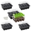 Bonviee 5-Pack Seed Starter Tray Seedling Kits,Plant Starter Kit with