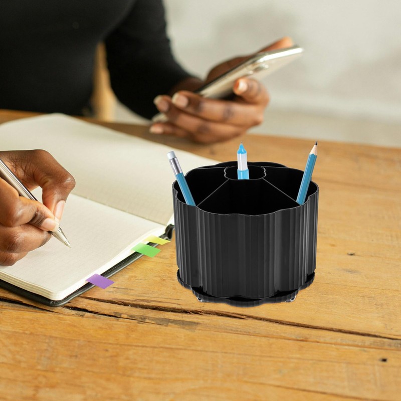 COHEALI Small Makeup Organizer Rotating Pen Holder Storage Box for