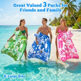 Ornnut XL Pool Floats, 3 Pack Inflatable Pool Floats Adult & Kids, Heavy Duty Pool Floats Chair with Cupholders & 2 Handles, Summer Pool Float Lounger Pool Floaties for Lakes Beach River Water Party