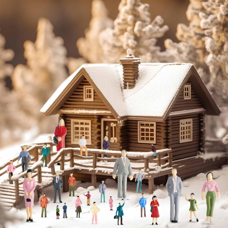 Namalu 140 Pcs Mini People Figurines 1: 25 1: 50