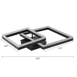 Gdrasuya10 Modern LED Ceiling Light, Flush Mount 78W Geometric Square Ceiling Lighting Fixture, Dimmable Chandelier for Living Room, Bedroom, Dining Room