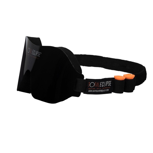 Total Eclipse - Instant Total Darkness - Sleep Mask with Adjustable Strap and Free Earplugs