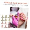 Beavorty 48pcs Nail Extension Clips Manicure Clamps for Gel Nail