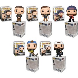 Funko Pop Clerks 3 + Protector: Pop! Movies Vinyl Figure (Gift Set Bundled with ToyBop Box Protector Collector Case) (Clerks Set of 5)