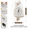 Ragdoll Cat LED Lighted Clock with Swaying Tail - Neon