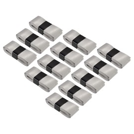 PATIKIL 43.3" Tennis Racket Grip Tape with Hole, 12 Pack PU Overgrip Stretchy Non-Slip Absorb Sweat for Badminton Fishing Rod, Grey