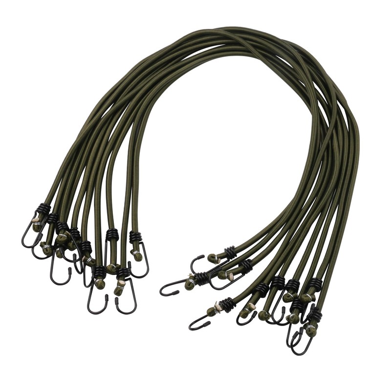 Heavy-Duty Weatherproof & UV-Resistant Bungee Cords with Hooks, Set of
