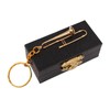 Dselvgvu Miniature Musical Instrument Keychain with Case Brass Mini Collectible