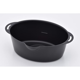Hirosho Petite Oval Frying Pot, Deep Fryer, Mini, 5.9 x 7.9 inches (15 x 20 cm), Induction Compatible, Black