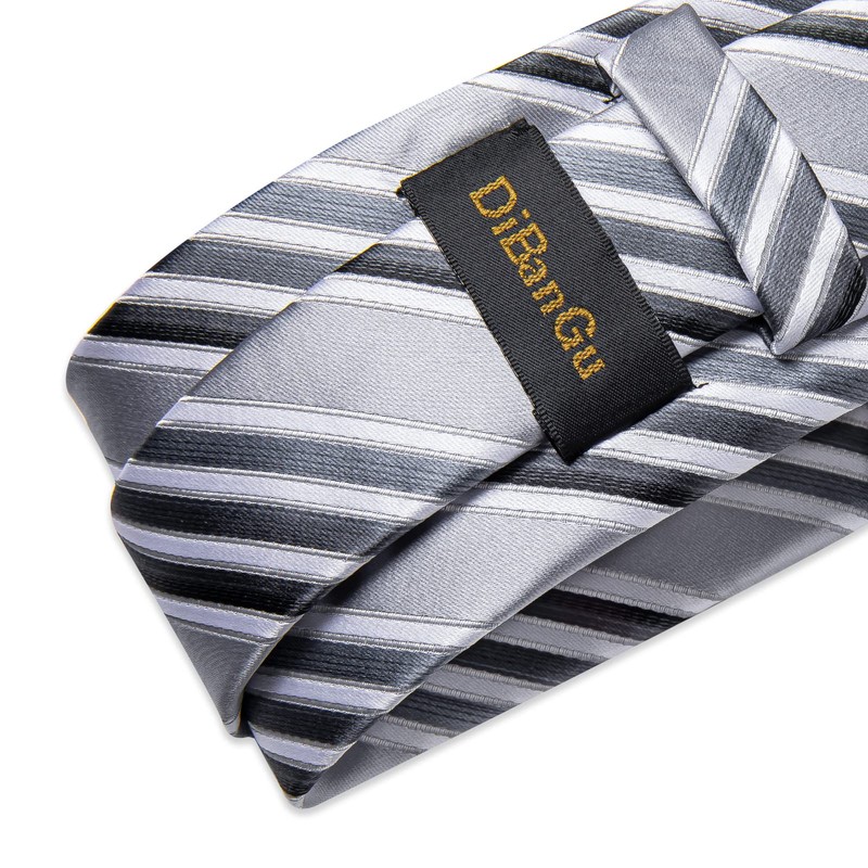 DiBanGu Silk Necktie, Wedding, Pocket Square, Tie Clip, Cufflinks Set,