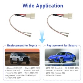 Car Dash Tweeter Speaker Wiring Harness Replacement for Toyota Corolla/Camry 2012-2020, RAV4 2015-2019, Subaru Forester/Impreza 2012-2020 Speaker Wire Adapter Connector Plug, 2PCS