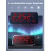 Projection Alarm Clock for Bedroom,Digital Clock with 350° Rotatable Projector,5-Level