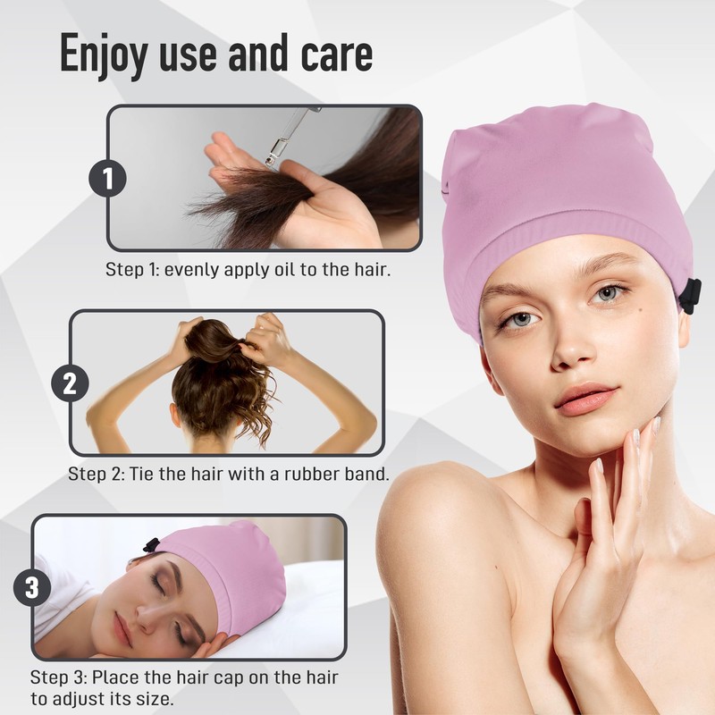 Castor Oil Pack Wrap for Head,Elastic and Reusable Head mask