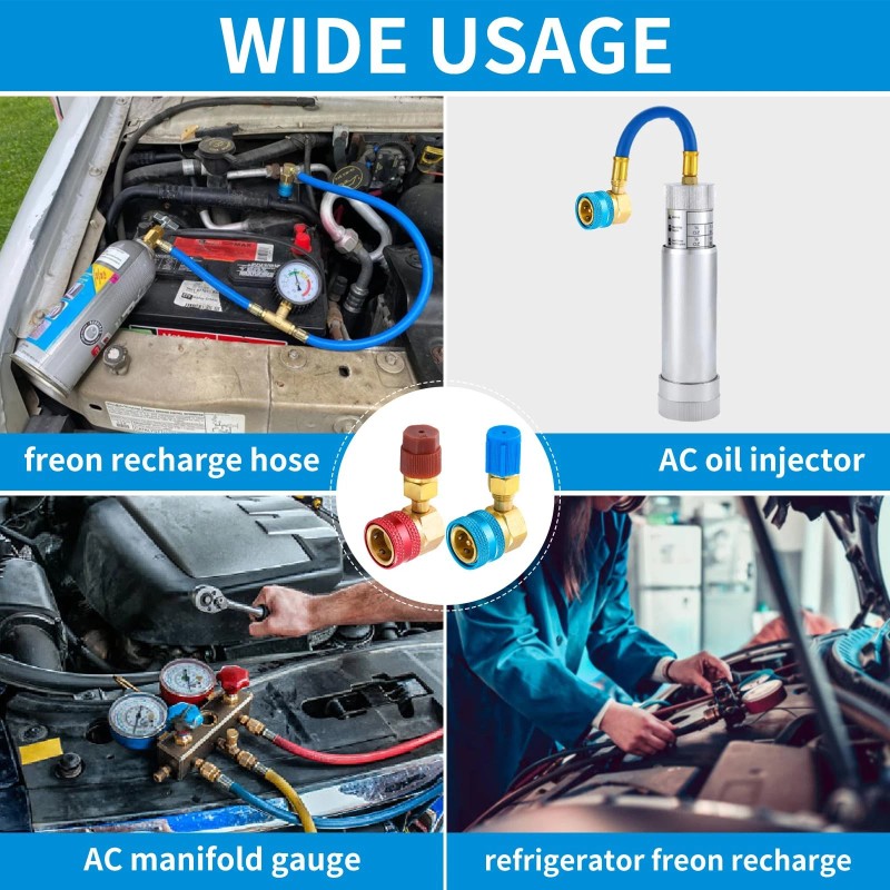 Tigbear R1234YF to R134A Adapter 90 Degrees R1234YF to R134A